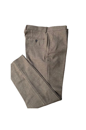 REGULAR KALIP DESENLİ POLİ VİSKON MEVSİMLİK KUMAŞ PANTOLON