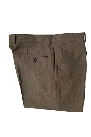 REGULAR KALIP DESENLİ POLİ VİSKON MEVSİMLİK KUMAŞ PANTOLON