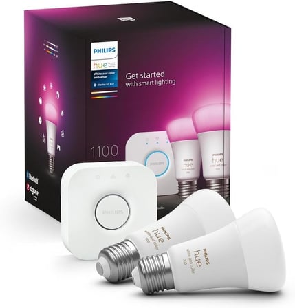 Philips HueWCA 9W E27 Renkli Akıllı Ampul 2'li Başlangıç Seti