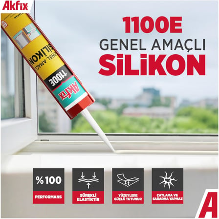 1100E Genel Amaçlı Siyah Silikon 280 gr