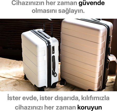 Airtag ile Uyumlu SuperLock Serisi Kilitli Kılıf ve Darbelere Karşı Ultra Güçlü Koruyucu Anahtarlık (Beyaz)