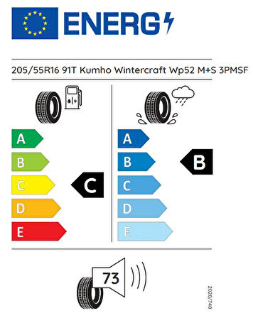 205/55R16 91T WINTERCRAFT WP52 KUMHO