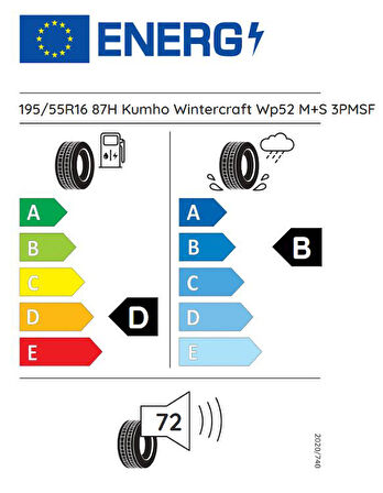 195/55R16 87H WINTERCRAFT WP52 KUMHO