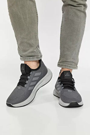 Erkek Sneaker Ayakkabı Boost Desenli Ortopedik Fileli Triko Hafif Taban Sneaker Günlük Yürüyüş Spor Ayakkabı