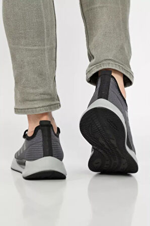 Erkek Sneaker Ayakkabı Boost Desenli Ortopedik Fileli Triko Hafif Taban Sneaker Günlük Yürüyüş Spor Ayakkabı