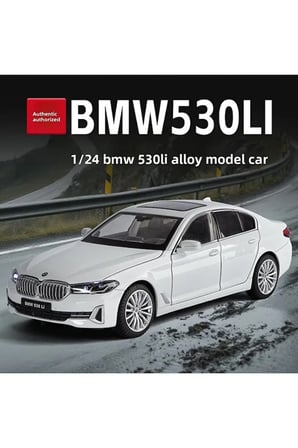 1:24 BMW 5 Serisi Diecast Model Araba Sesli Işıklı Açılan Kapılar BMW 530Lİ Diecast Model Araba