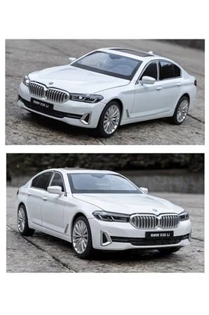 1:24 BMW 5 Serisi Diecast Model Araba Sesli Işıklı Açılan Kapılar BMW 530Lİ Diecast Model Araba