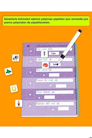 Yükselen Zeka Kolay Okuma Sistemi – Cırt Cırtlı Kitap Okuma-yazmayı Öğreniyorum Yaz-sil 4-7 Yaş