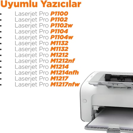 Hp Uyumlu CE285A Laserjet Pro M1132 mfp Muadil Toner / CE285A 2'li Paket