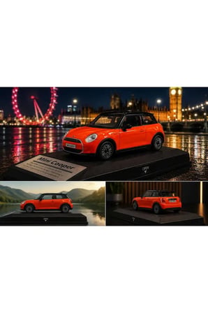 Mini Cooper New Mini Hatch 1:26 Ölçek Diecast Model Araba Çek Bırak Özel Standlı Kutulu