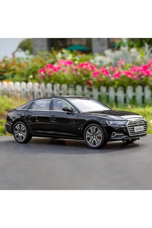 1:24 Audi A6 L Diecast Model Araba Sesli Işıklı Makam Arabası Audi A6 Long Araba Komple Metal