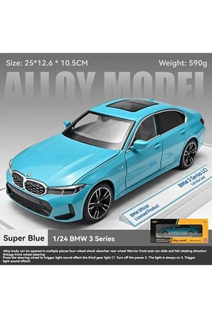 BMW 320İ Araba BMW 3 Serisi Araba 1:24 Diecast Metal Model Araba Sesli Işıklı