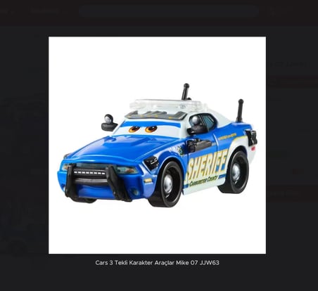 Disney Cars Cars 3 Tekli Karakter Araçlar Mike 07