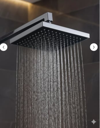 Kare Tepe Duş Başlığı Ve El Duşu Krom Duş Başlığı Siyah Renk Banyo Seti