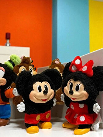 Mickey Family Cute Together Labubu Mickey Milo Ailesi  Sürpriz Blind Box Anahtarlık Figür Serisi