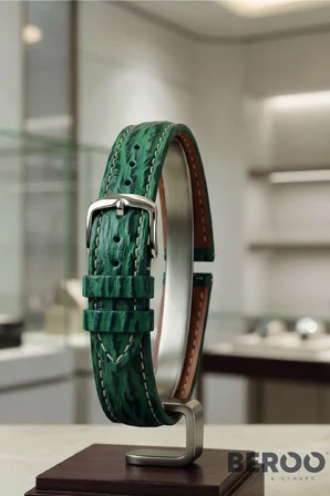 12mm Diamond Model Premium Hakiki Deri Saat Kordonu | Sade Minimal Tasarım Klasik Saat Kayışı | Paslanmaz Çelik Tokalı
