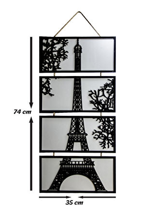 DEKORATİF LUX PARÇALI EYFEL TABLO