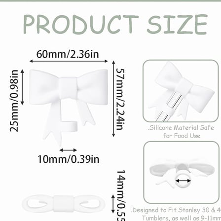 Fiyonk Tasarımlı Silikon Pipet Tıpası Stanley Quencher 30oz &amp; 40oz Uyumlu