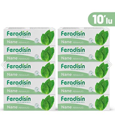 Feradisin Diş Macunu Nane Ferahlığı 75 Ml( 10 Adet)