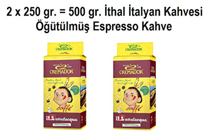 Passalacqua Cremador Kavrulmuş & Öğütülmüş Kahve Karışımı 250 G X 2 Adet 500 Gr Kavrulmuş Öğütülmüş