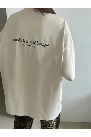 Unisex Adversity Is A Good Disciple Baskılı Tasarım Tshirt