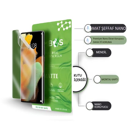 One PLUS 8 NANO Ekran Koruyucu ULTRA İnce Esnek MAT ŞEFFAF - Umbos
