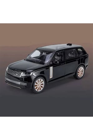 1:18 Range Rover SV 2022 Diecast Model Araba Sesli Işıklı Range Rover Model Araba Metal Komple Siyah