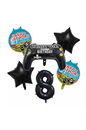 OYUNCU KONSOLU TEMALI YAŞ FOLYO BALON SET