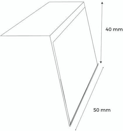 (24) Pvc Yapışkanlı Açılı Raf Fiyat Etiketliği 4 Cm X 5 Cm - 50'li Paket - Pl-4050
