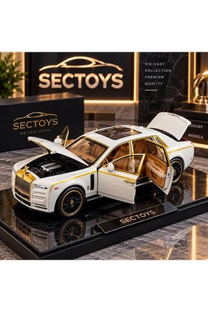 Rolls Royce Phantom Diecast Model Araba 1:24 Ölçek Açılan Kapılar Rolls Royce Phantom Model Araba