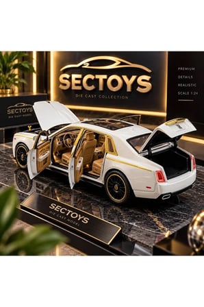 Rolls Royce Phantom Diecast Model Araba 1:24 Ölçek Açılan Kapılar Rolls Royce Phantom Model Araba
