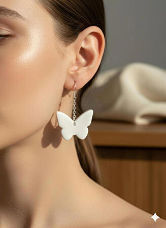 El Yapımı Tasarım Kadın Küpe - Kulağı Ağrıtmayan Çok Hafif ve Renkli Sallantılı Model