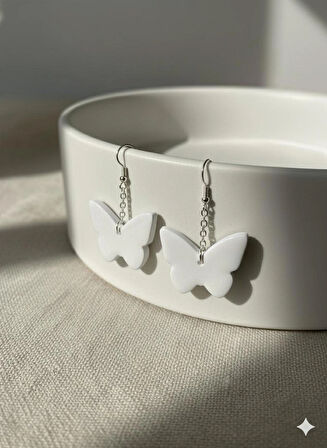 El Yapımı Tasarım Kadın Küpe - Kulağı Ağrıtmayan Çok Hafif ve Renkli Sallantılı Model