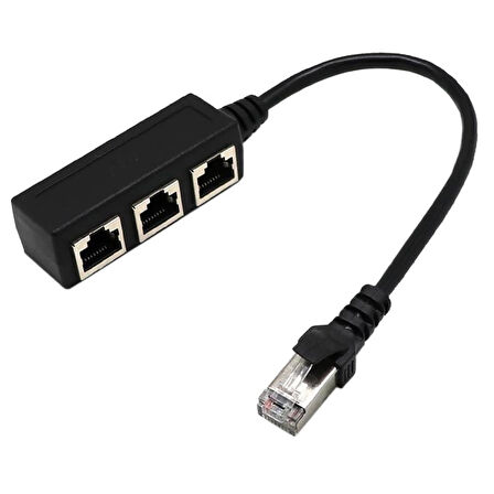 Ethernet Rj45 3'lü Dağitici Splitter