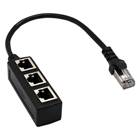 Ethernet Rj45 3'lü Dağitici Splitter