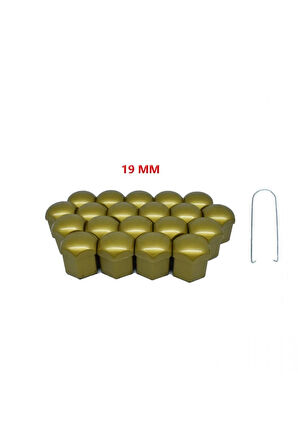 Viteksa Bijon Kapağı Düz 19mm Altın Sarı 20li Set