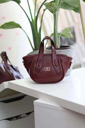  Bordo Tutma Saplı Pouch El Çantası
