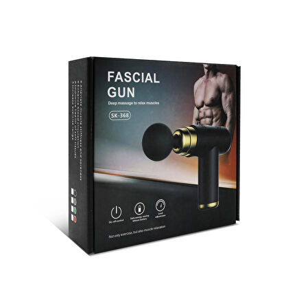 FASCIAL GUN MASAJ TABANCASI SPORCU MASAJ ALETİ 4 BAŞLIKLI