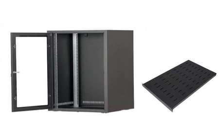 SETRACK 19'' 7U 600X600 DUVAR TİPİ RACK KABİNET+SABİT RAF