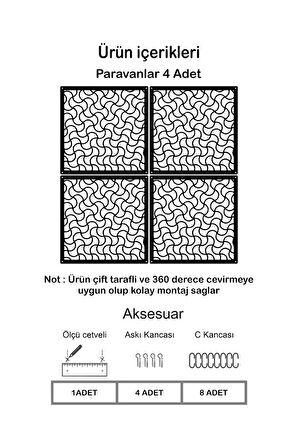 Çizgiler Lazer Kesim Paravan, Ahşap Seperatör, Panel Levha Seti Dekorasyon Ahşap Oda Bölücü Desen