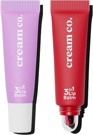 Cream Co. Nemlendirici Parlatıcı 3in1 Lip Balm, Dudak Bakım, Strawberry Sorbet Kırmızı, Hyaluronik Asit Seramid