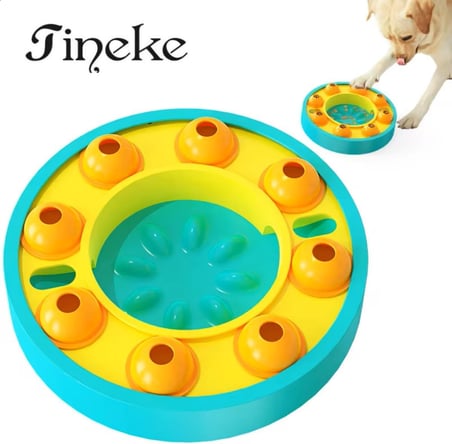 Tineke Köpek ve Kedi İçin Zeka Geliştirici Yavaş Besleme Oyuncağı – Eğlenceli ve Sağlıklı Beslenme TURKUAZ