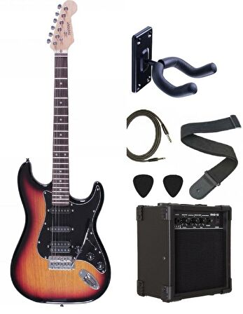 Madison MEG-2TS Sunburst Elektro Gitar Set