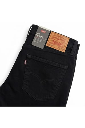 505® regular fit likralı esnek kumaş klasik Erkek Jean Pantolon--black-- Siyah01 / 34/32