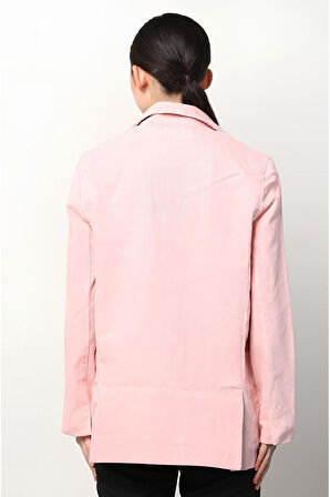 pembe  pamuk blazer ceket kadın