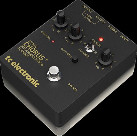 Tc Electronic SCF GOLD 3 modülasyon modu ve Standart 9 V DC Güç Soketi ile Efsanevi TC SCF Stereo Chorus Flanger Pedalının yeniden yayımlanması