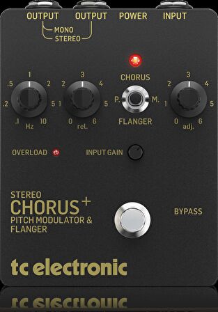 Tc Electronic SCF GOLD 3 modülasyon modu ve Standart 9 V DC Güç Soketi ile Efsanevi TC SCF Stereo Chorus Flanger Pedalının yeniden yayımlanması