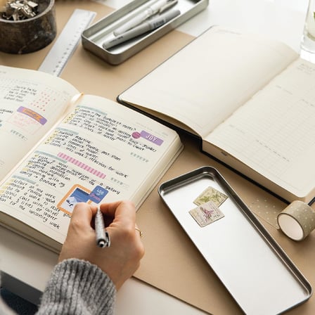 2026 A5 Keten Haftalık Ajanda – 12 Aylık Pembe