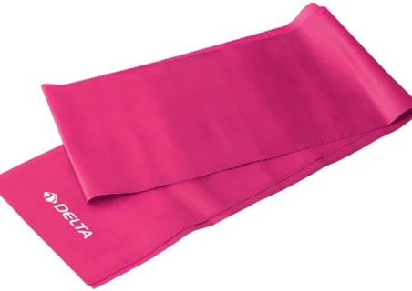 Delta Pilates Bandı Orta Sert 120 x 15 cm Egzersiz Direnç Lastiği Fuşya, PLTS-BNT-120CMP-ETY551
