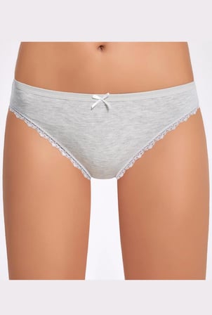 İlke Melanjlı Dantelli Bikini Külot